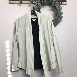 Grey long sleeve t-shirt drape neck lounge top cardigan